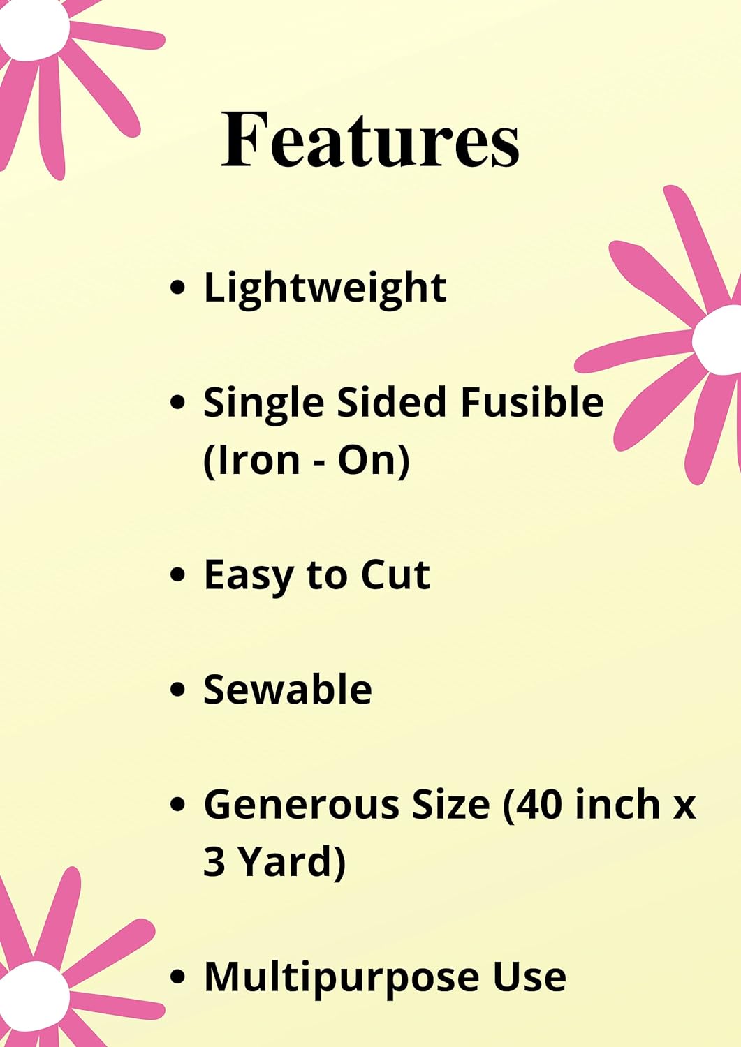Fusible Interfacing Lightweight (White)