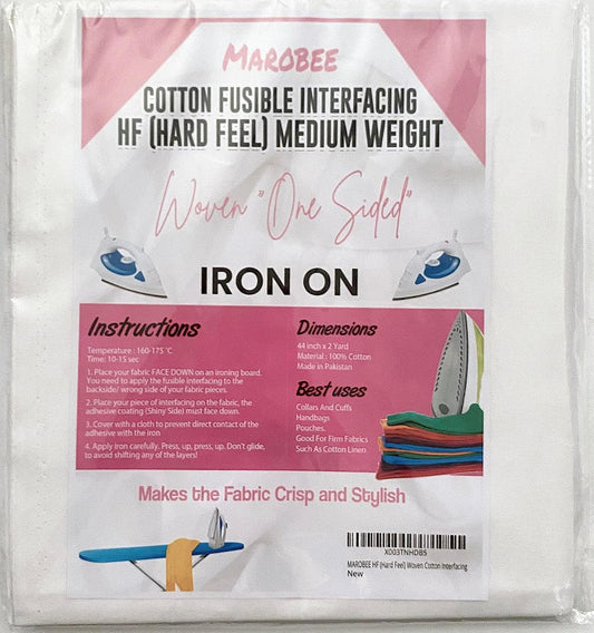 Cotton Fusible Interfacing HF(Hard Feel) Medium Weight